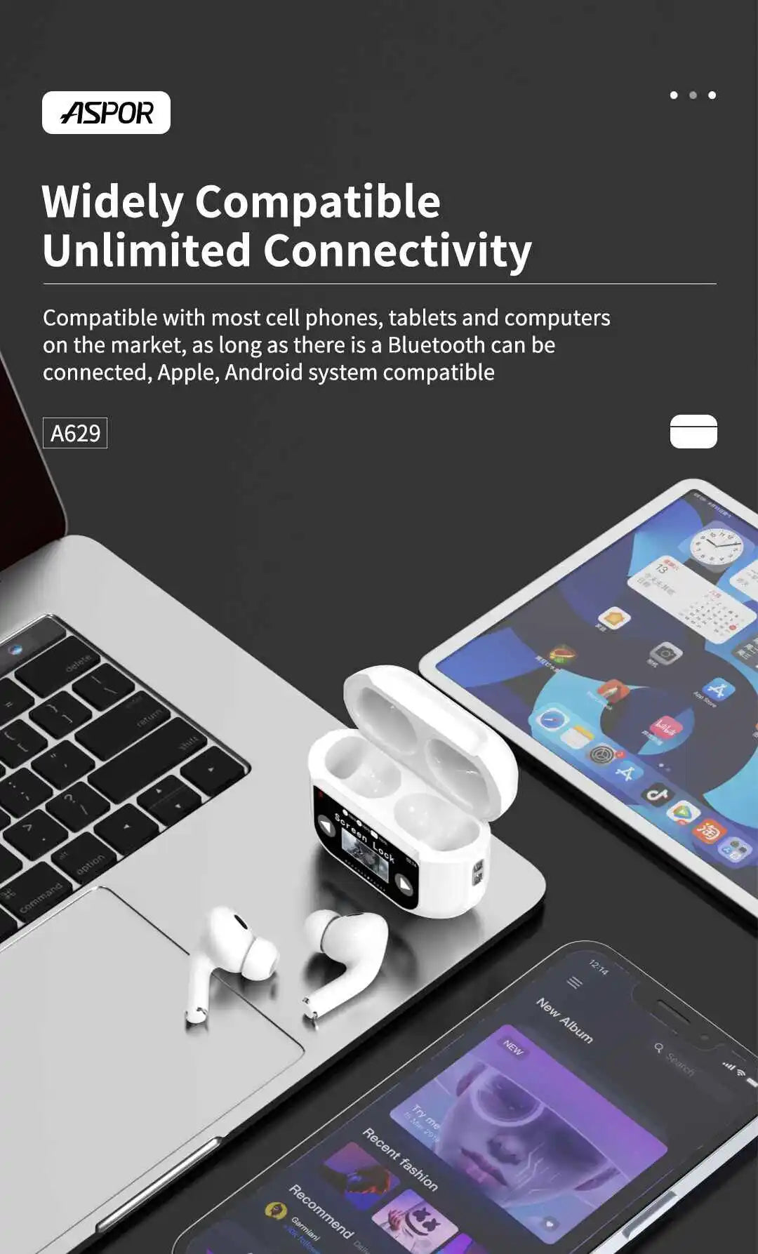 ASPOR TRUE WIRELESS EARBUDS