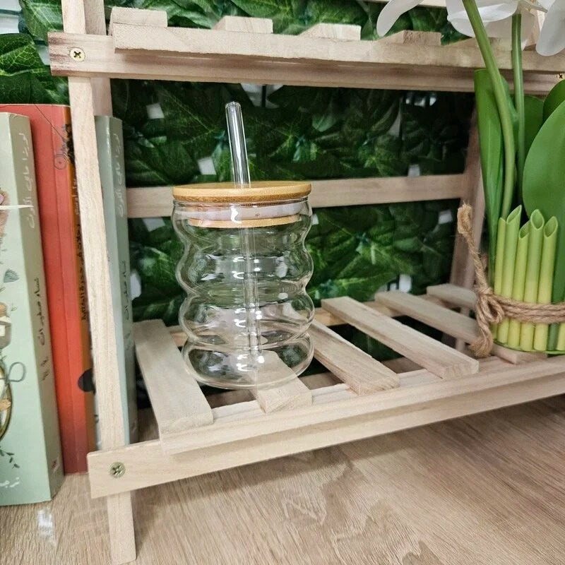 Wave Shape Glass Mug