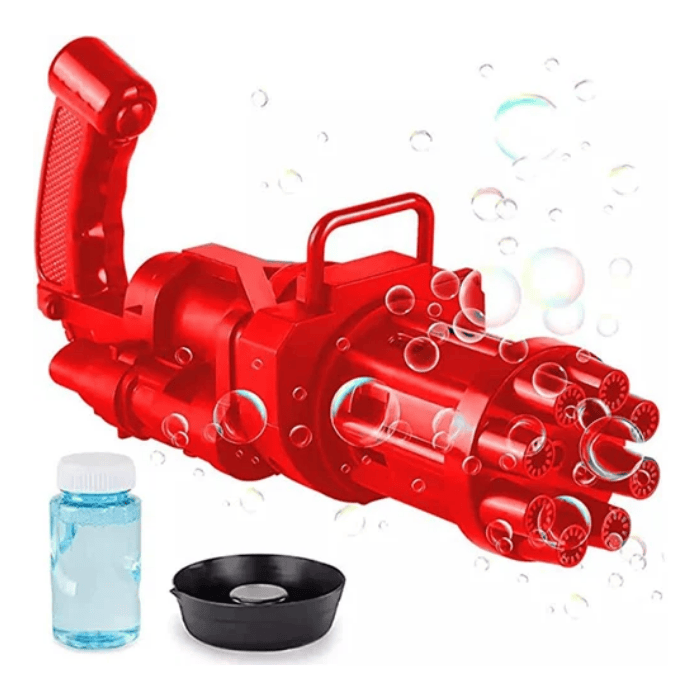 Gatling Bubble Gun: 8-Hole Fun Bubble Machine for Kids