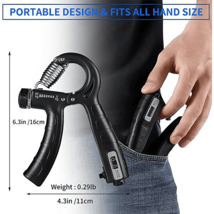 Adjustable Hand Gripper with Counter (10-60kg Strength)