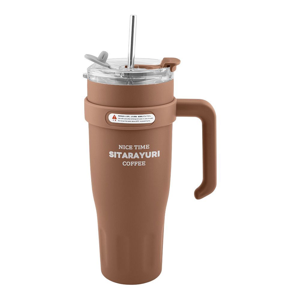 Sitarayuri Stainless Steel Vacuum Insulated Tumbler, For Hot & Cold Drinks, 1180ml, Brown