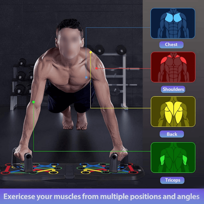 Versatile Foldable Push-Up Board with Ergonomic Handles – 63cm