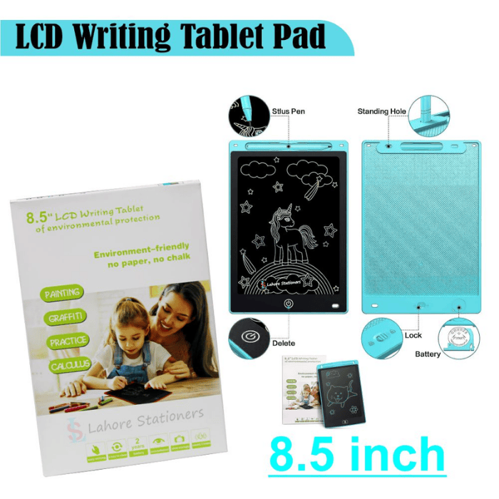LCD Writing Tablet 8.5 Inch for Kids - Eye Protection & Durable