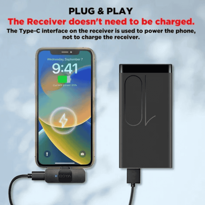 BOYA BY-MW3 Wireless Microphone - Easy Plug No App Is needed