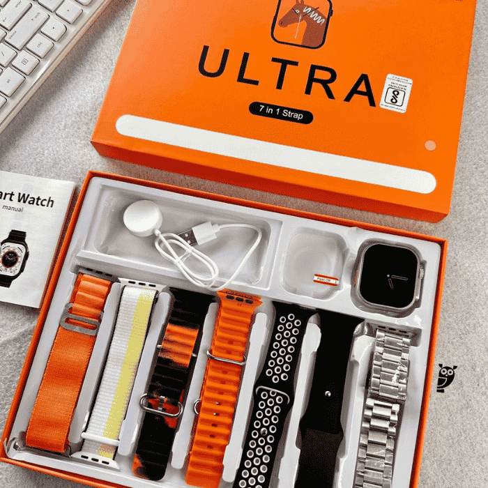 7 in 1 Ultra Smartwatch - 7 Pairs of Straps