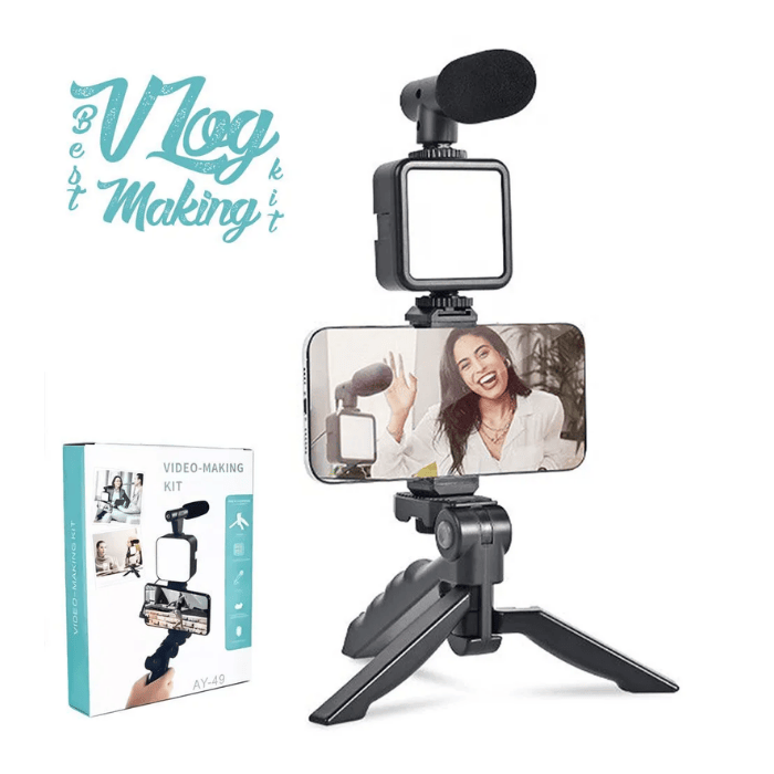 AY-49 Vlogging Tripod Video Making Kit for Live Streaming