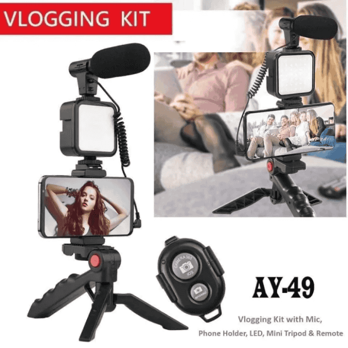 AY-49 Vlogging Tripod Video Making Kit for Live Streaming