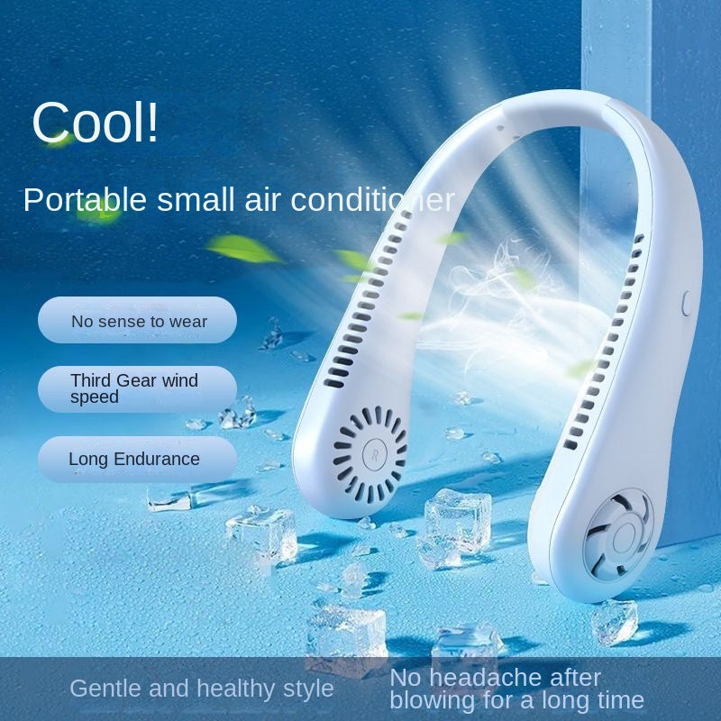 Hanging Neck Fan Portable Cooler Fan USB Leafless 4000Mah Rechargeable mini fan 360 Degree