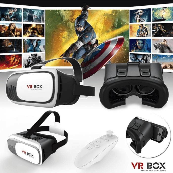 Affordable VR Box Headset with Bluetooth Controller - Immersive VR